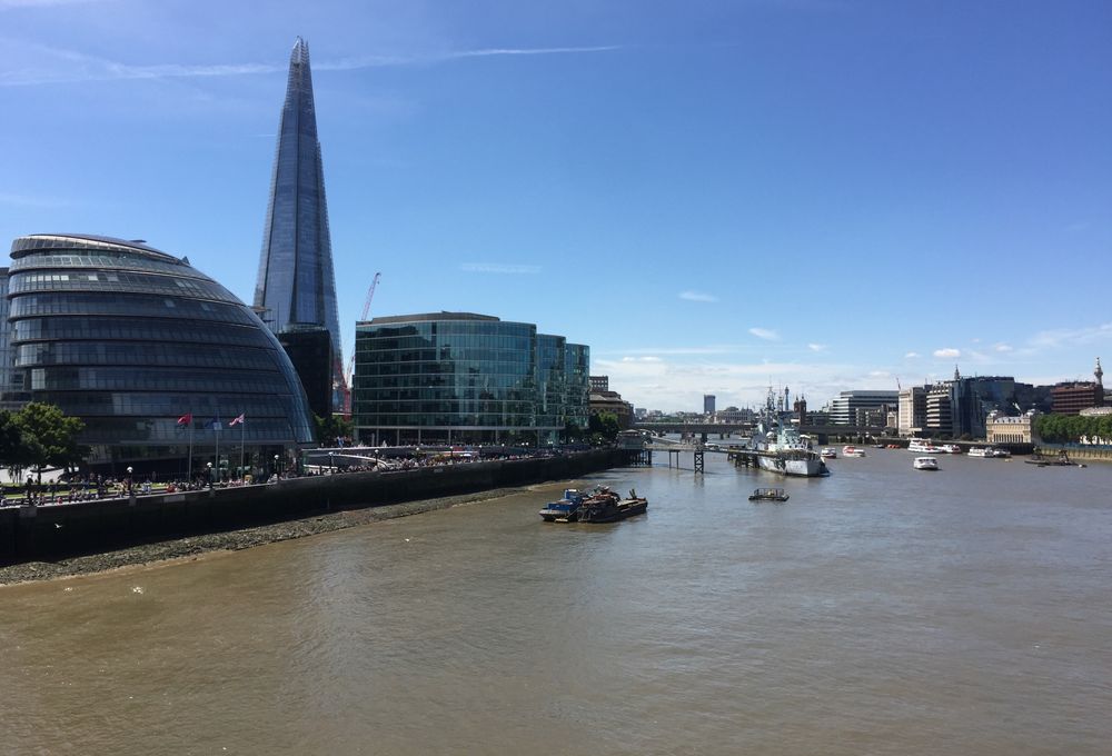 Contemporary architecture beside the River Thames; illustrative city photograph